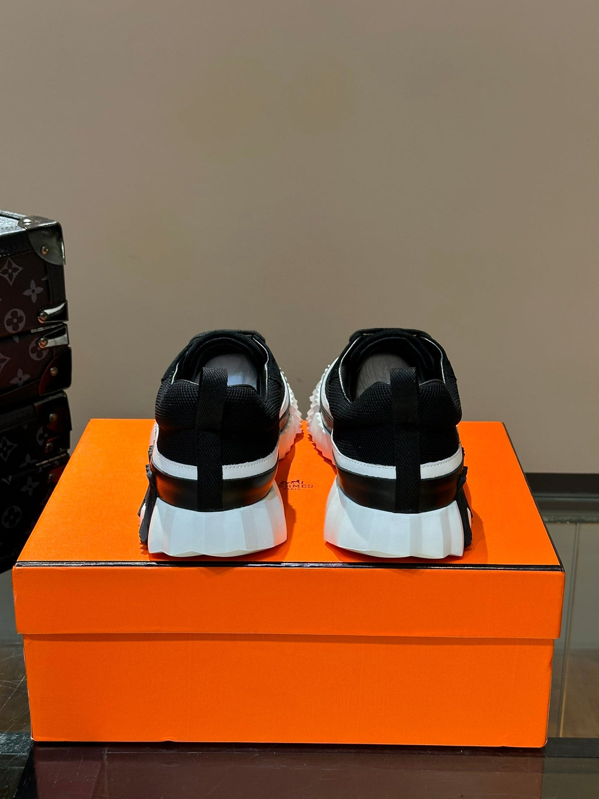Hermès Bouncing Calfskin Mesh Sneakers