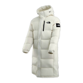 The North Face Color Block Long Down Coat | White | Women's Winter Coat