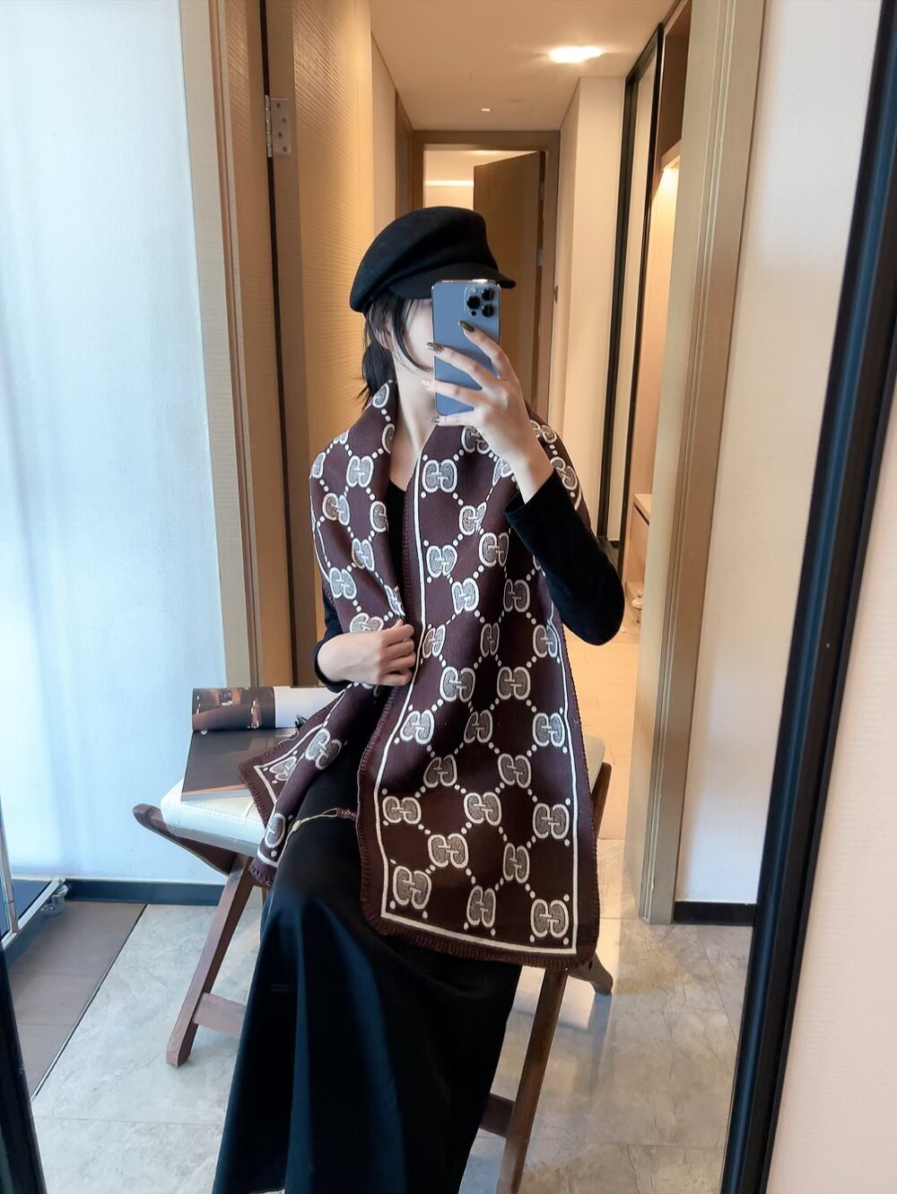 Gucci GG Monogram Scarf
