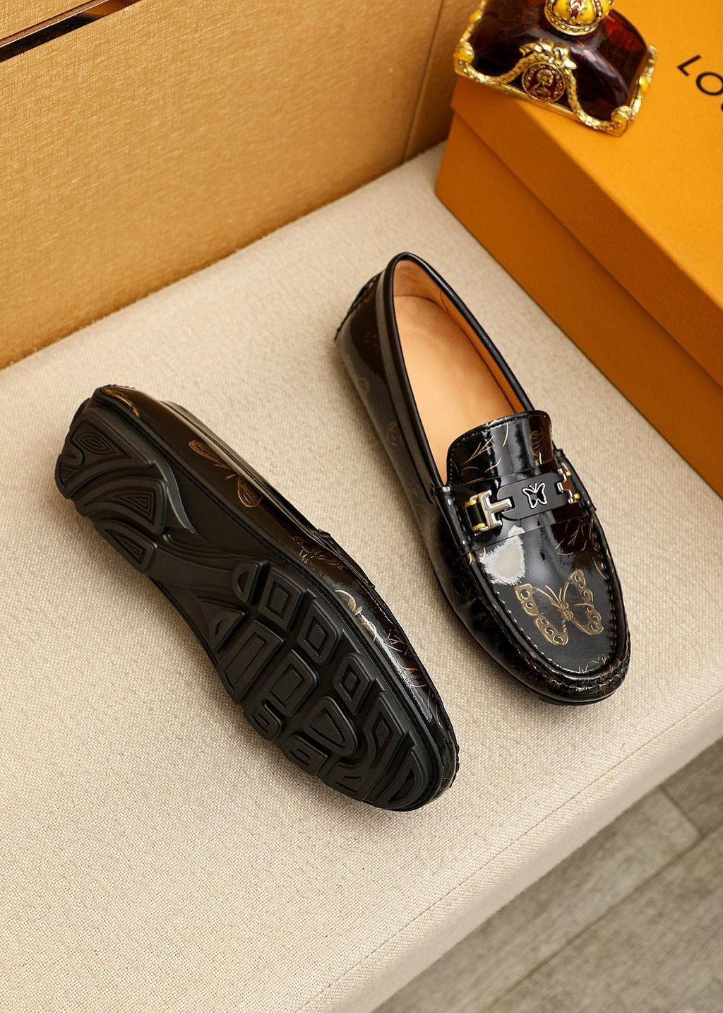 Louis Vuitton Black Buckle Loafers