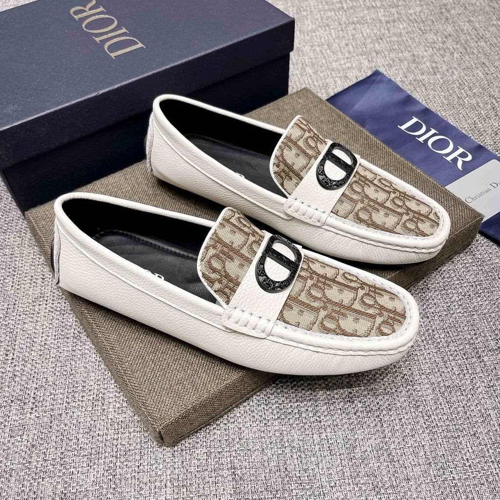 Dior Men's Patterned Vamp Loafers