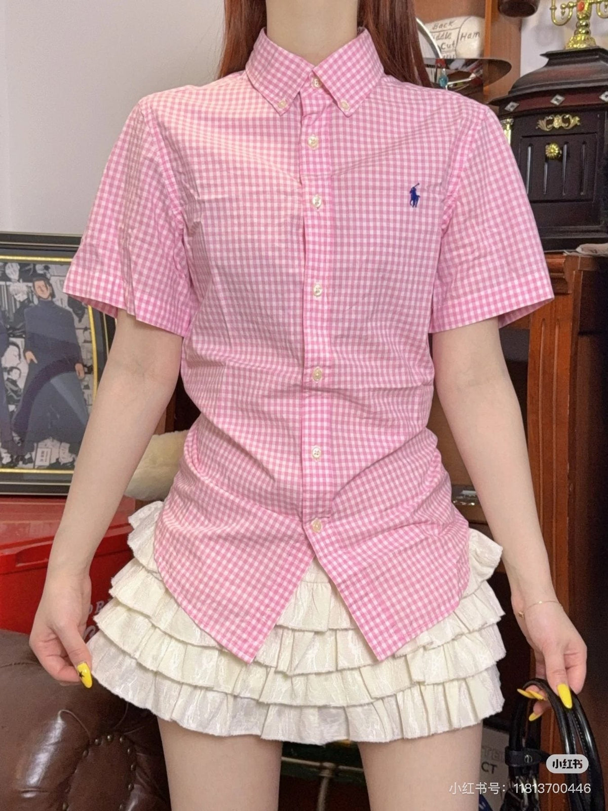 Ralph Lauren Gingham Short-Sleeve Button-Down Shirt
