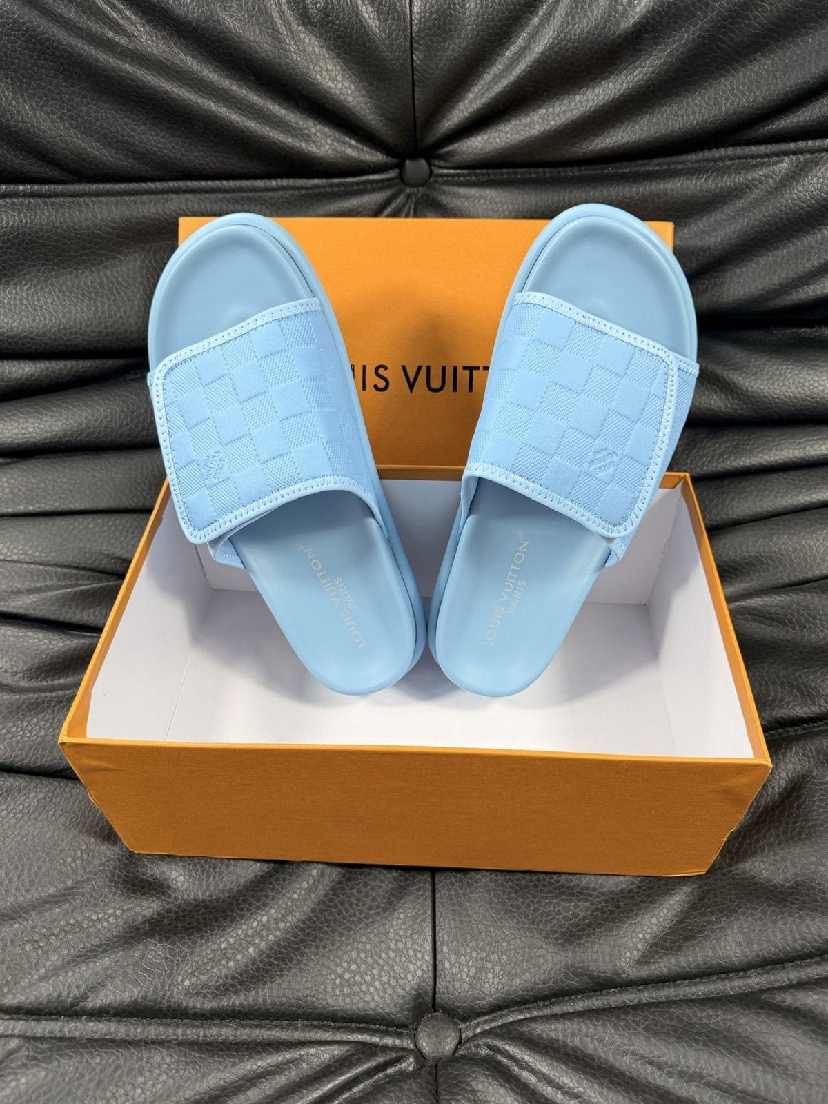 Louis Vuitton Woven Strap Slide Sandals - Slip-On Design