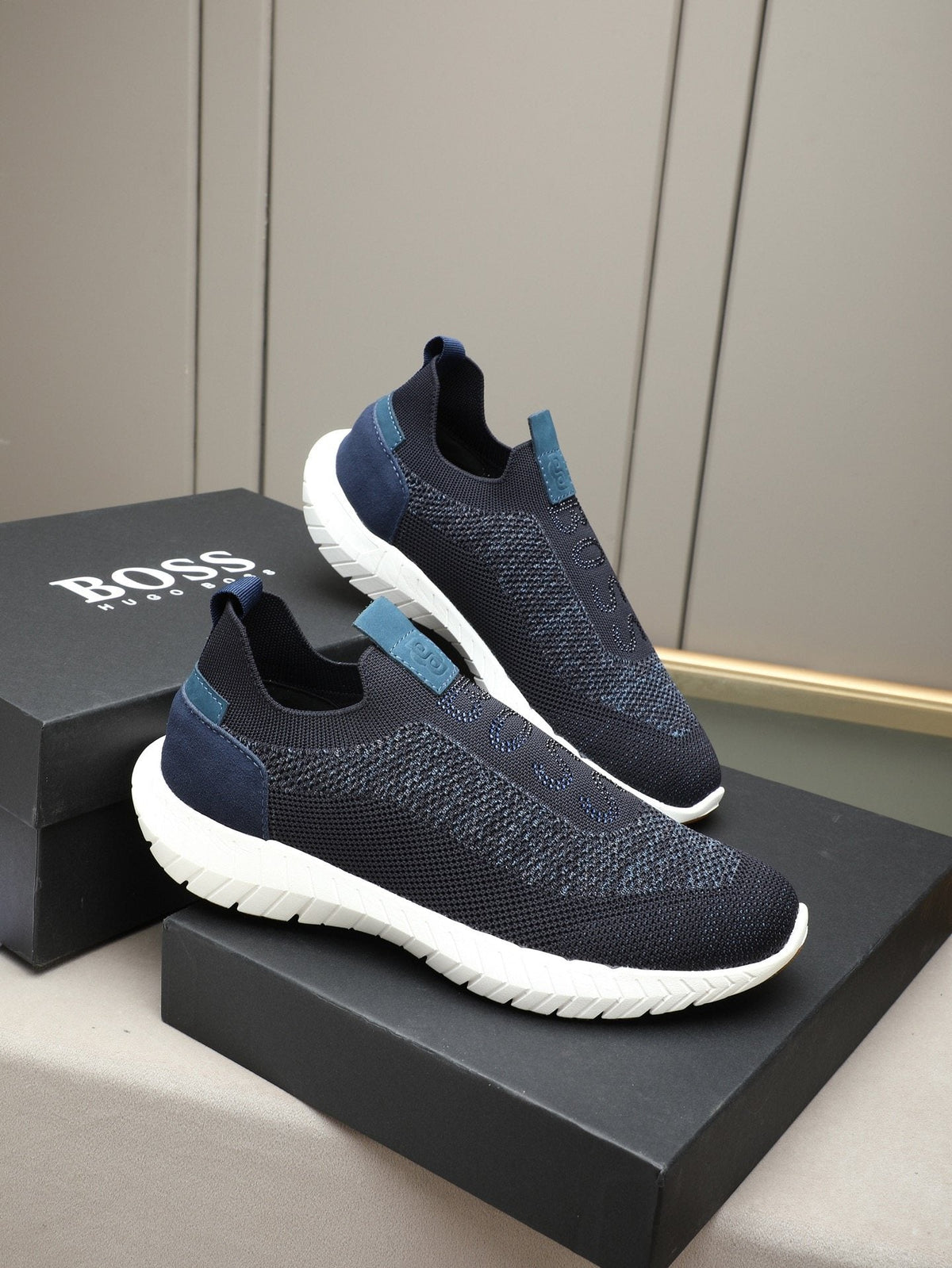 Hugo Boss Textured Slip-On Sneakers