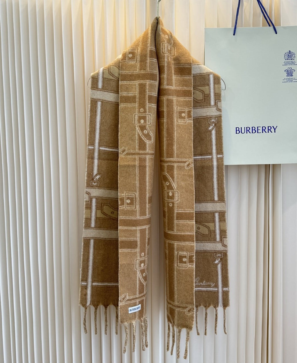 Burberry Geometric Fringed Scarf