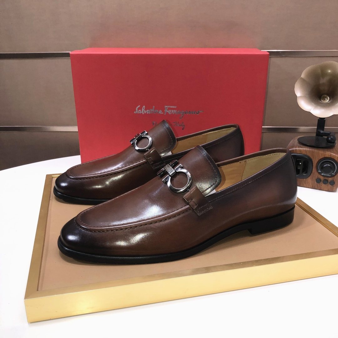 Ferragamo Metal Ring Loafers