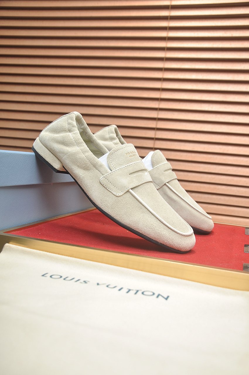Prada Strap-Detail Slip-On Loafers