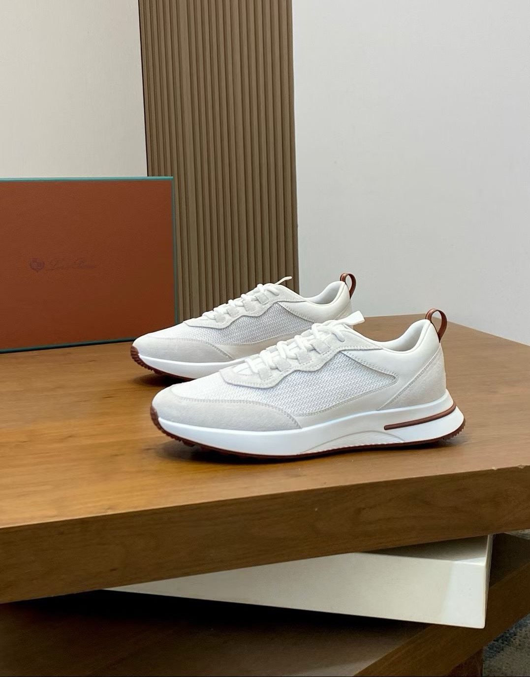 Loro Piana Men's Low-Top Lace-Up Sneakers - Mesh Panels