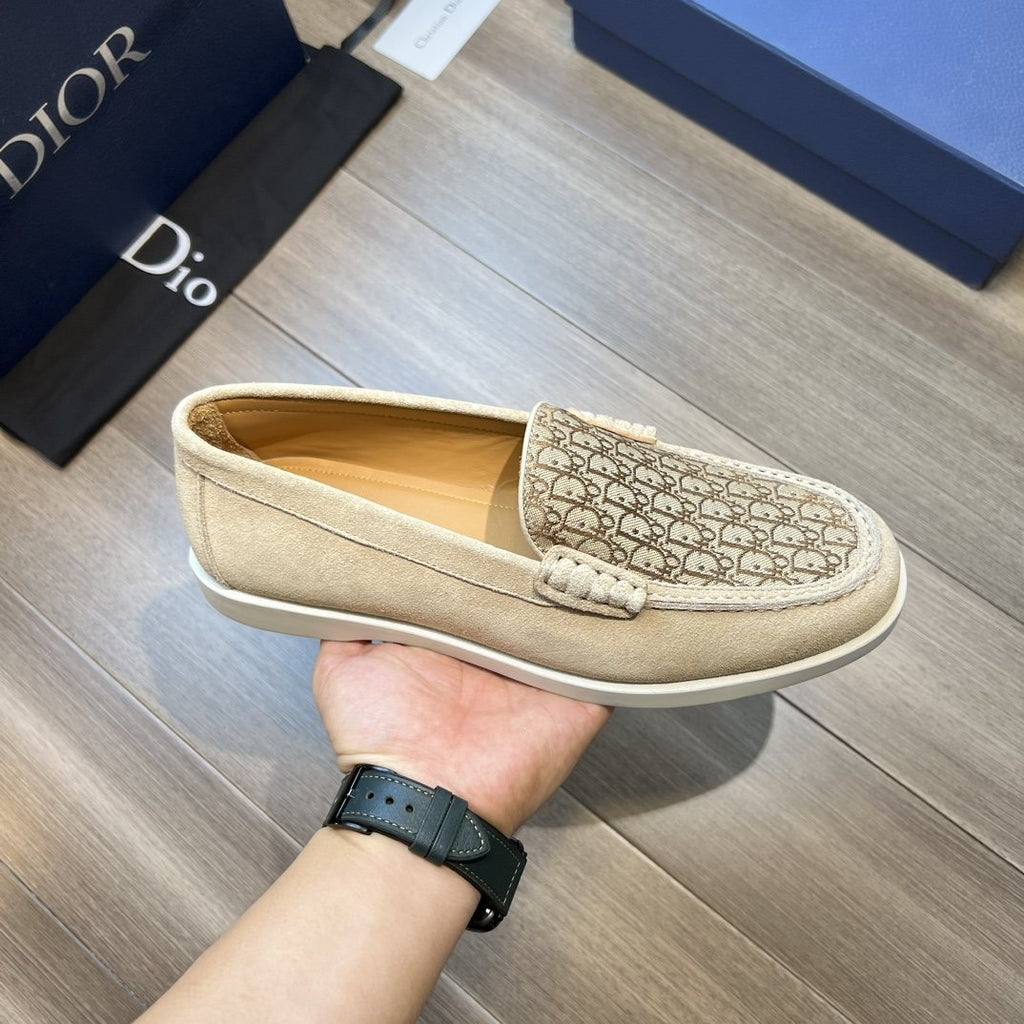 Dior Patterned Vamp Slip-On Shoes