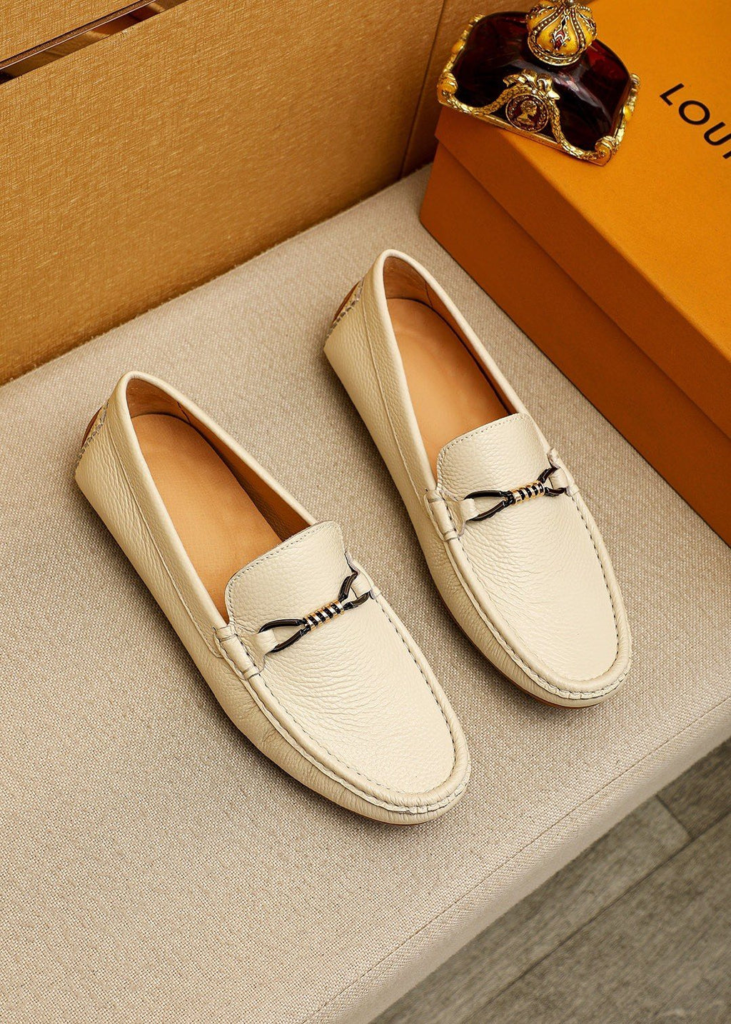 Louis Vuitton Pebble-Grain Bit Loafers