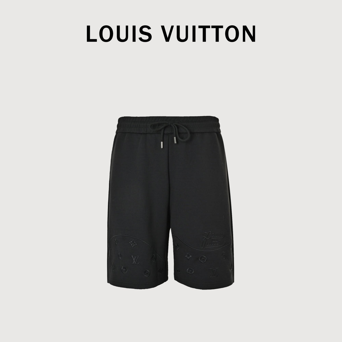 Louis Vuitton Wave Pattern Monogram Embroidered Logo Shorts