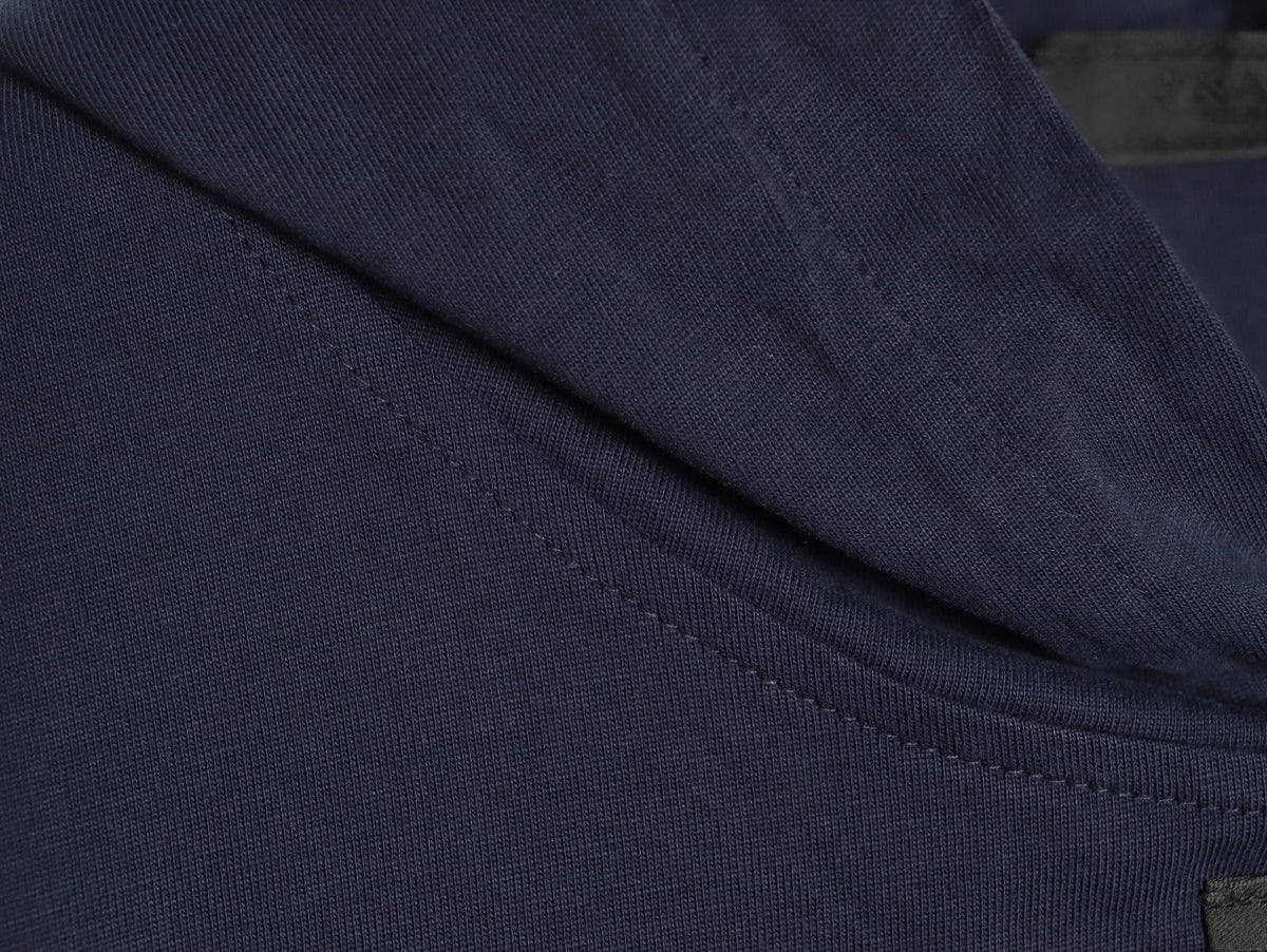 Prada PRD Neck-Label Relaxed Pullover Hoodie - Navy