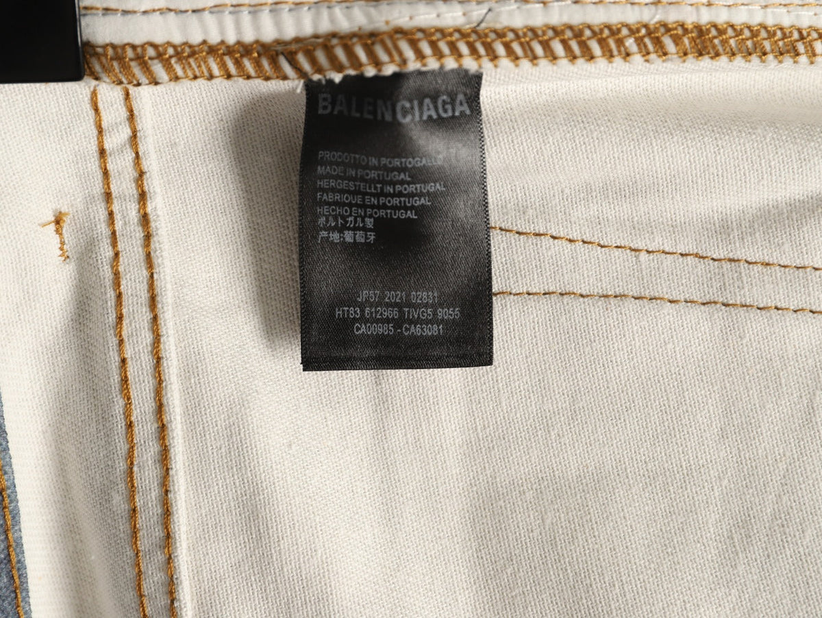 Balenciaga Washed-Look Relaxed Wide-Leg Jeans - Light Gray